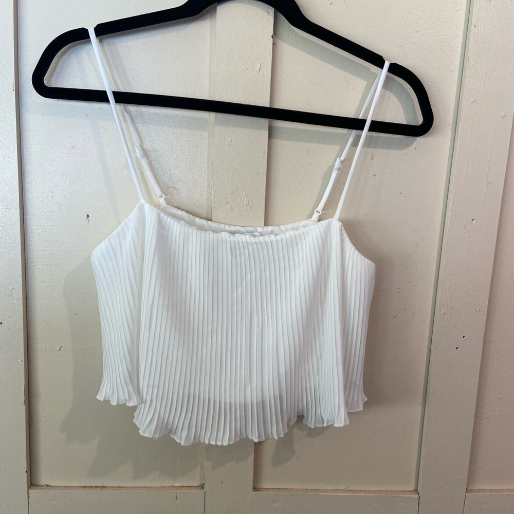 Princess Polly white crop top size 4
